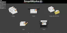 Page d'accueil du logiciel SmartWorks MFP 6
